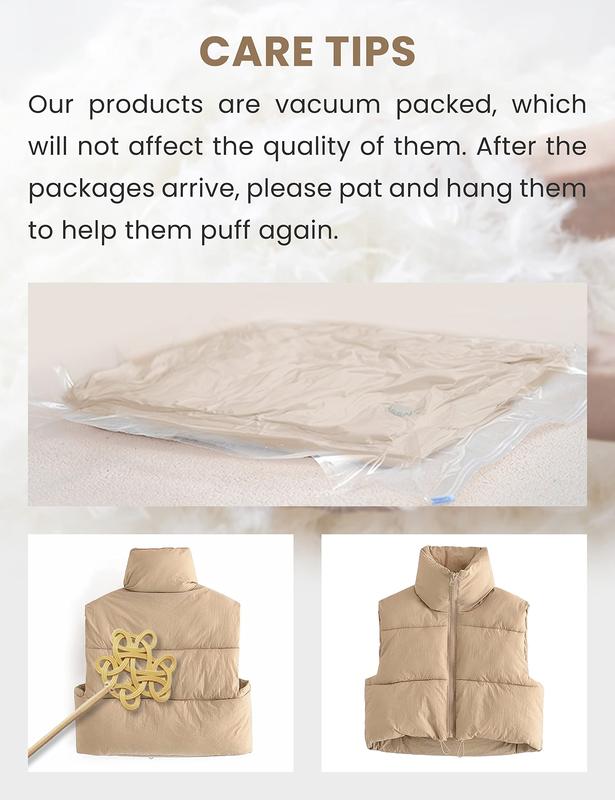 UANEO Cropped Puffer Vest Women Zip Up Stand Collar Sleeveless Padded Crop Puffy Vests warm vest